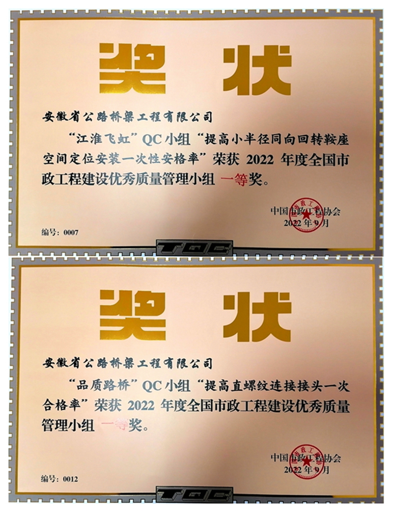 一等獎(提高小板件同向回轉鞍座空間定位安裝一次性合格率)